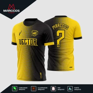 Arte Vetor Estampa Camisa de Futebol