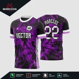 Arte Vetor Estampa Camisa de Futebol