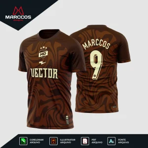 Arte Vetor Estampa Camisa de Futebol