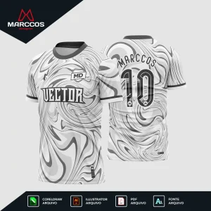 Arte Vetor Estampa Camisa de Futebol