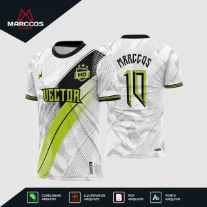 Arte Vetor Estampa Camisa de Futebol