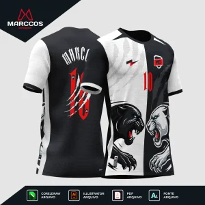 Arte Estampa Vetor Camisa de Interclasse Pantera