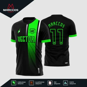 Arte Estampa Vetor Camisa de Futebol