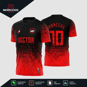 Arte Estampa Vetor Camisa de Futebol