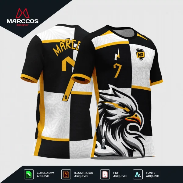 Arte Estampa Vetor Camisa de Interclasse Águia