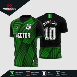 Arte Estampa Vetor Camisa de Futebol