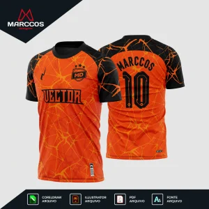 Arte Estampa Vetor Camisa de Futebol