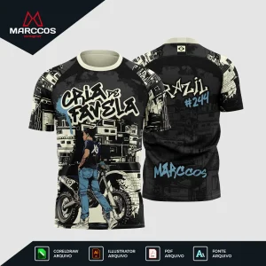 Arte Camisa Quebrada Favela Editável Arte Camisa Quebrada Favela Editável