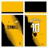 Arte Estampa Vetor Camisa de Futebol Amarela e Preta