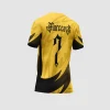 Arte Estampa Vetor Camisa de Interclasse Fênix Dourada
