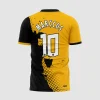 Arte Estampa Vetor Camisa de Futebol Amarela e Preta