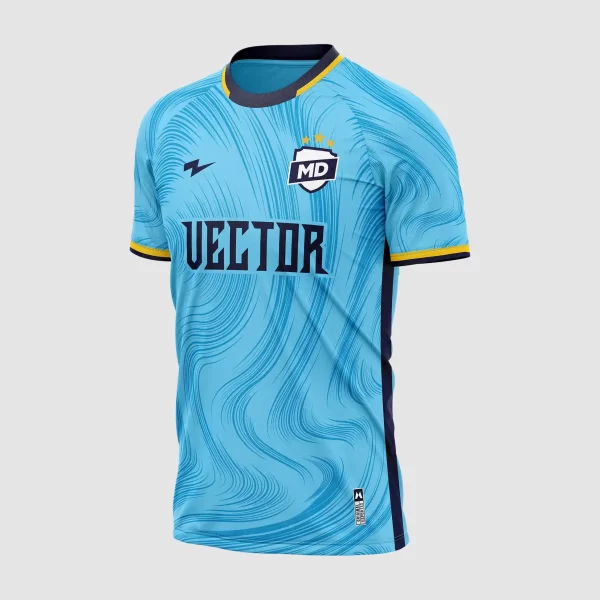 Arte Estampa Vetor Camisa de Futebol Azul