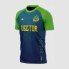 Arte Estampa Vetor Camisa de Futebol Azul e Verde