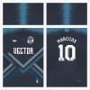 Arte Estampa Vetor Camisa de Futebol Azul Marinho