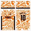 Arte Estampa Vetor Camisa de Futebol laranja