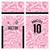 Arte Estampa Vetor Camisa de Futebol Rosa