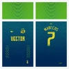 Arte Estampa Vetor Camisa de Futebol Azul e Verde