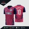 Arte Estampa Vetor Camisa de Futebol