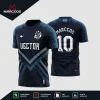 Arte Estampa Vetor Camisa de Futebol Azul Marinho