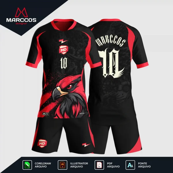 Arte Estampa Vetor Camisa de Interclasse Águia