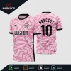 Arte Estampa Vetor Camisa de Futebol Rosa