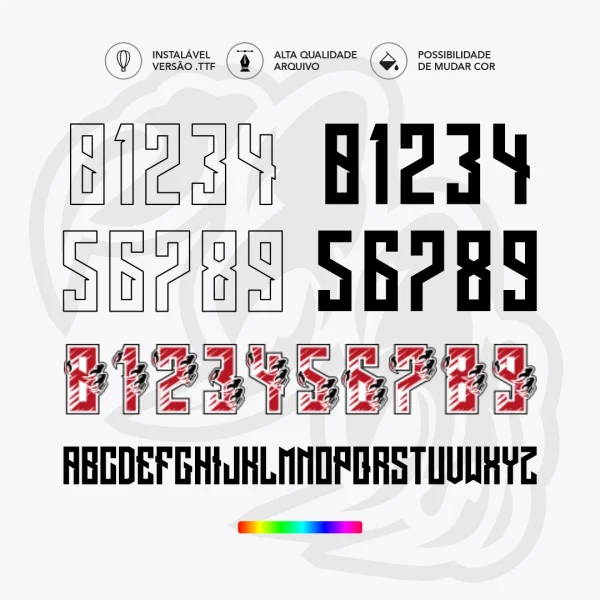 Numeros Personalizados com Garras