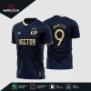 Arte Estampa Vetor Camisa de Futebol Azul Marinho