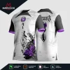Arte Estampa Vetor Camisa de Interclasse Lobo Floral