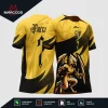 Arte Estampa Vetor Camisa de Interclasse Fênix Dourada
