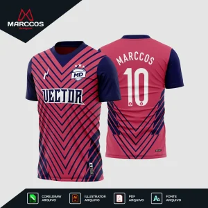 Arte Estampa Vetor Camisa de Futebol