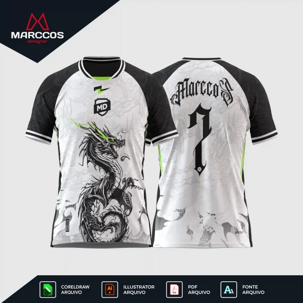 Arte Camisa de Interclasse Dragão