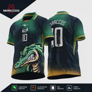 Arte Estampa Vetor Camisa de Interclasse Jacaré