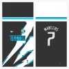 Arte Vetor Camisa Futebol Preta e Branca