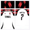 Vetor Camisa Futebol Branca Preta e Vermelha