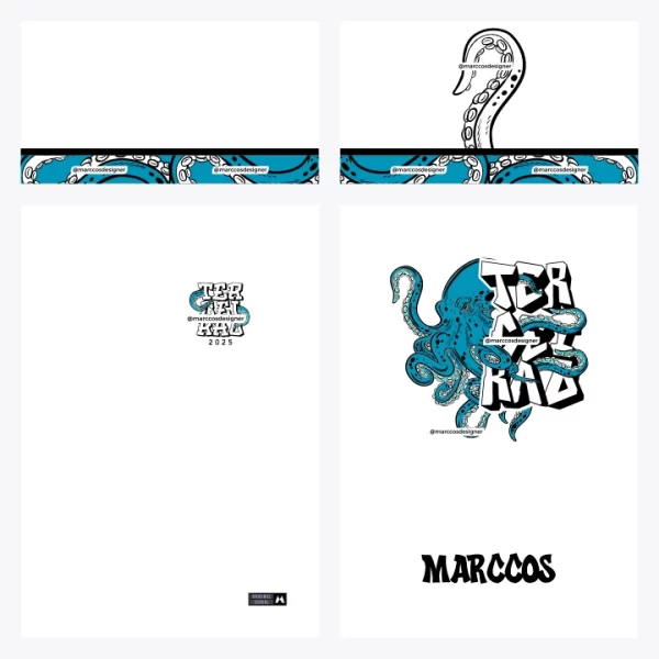 Arte Terceirão Polvo Octopus Kraken