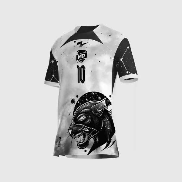 Arte Vetor Camisa para Interclasse Pantera Preta e Branca