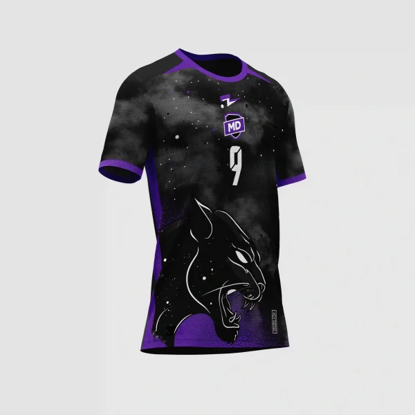 Arte Vetor Camisa para Interclasse Pantera Preta e Roxa