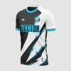 Arte Vetor Camisa Futebol Preta e Branca