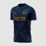 Vetor Camisa Futebol Azul e Dourado
