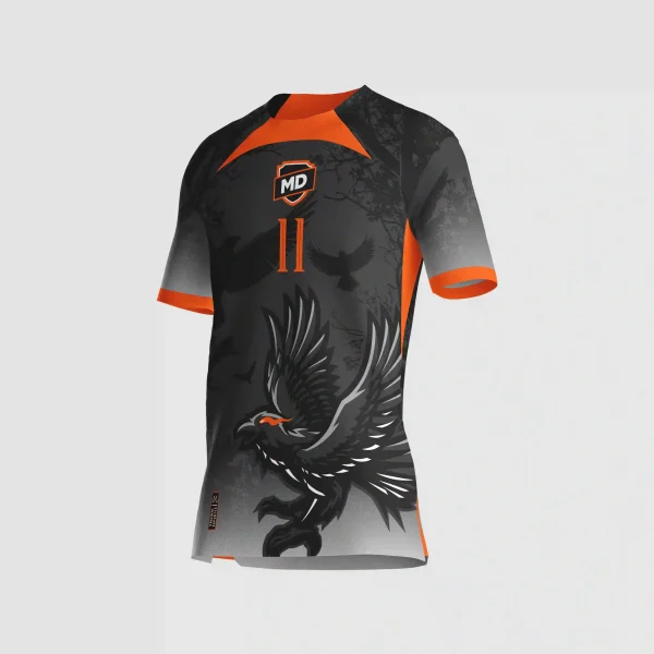 Arte Estampa Vetor Camisa de Interclasse Corvo Floresta