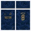 Vetor Camisa Futebol Azul e Dourado