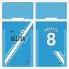 Arte Camisa Futebol Azul e Branco