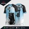 Arte Estampa Vetor Camisa de Interclasse Pantera Folhas Floral