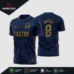 Vetor Camisa Futebol Azul e Dourado