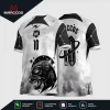 Arte Vetor Camisa para Interclasse Pantera Preta e Branca