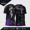 Arte Vetor Camisa para Interclasse Pantera Preta e Roxa