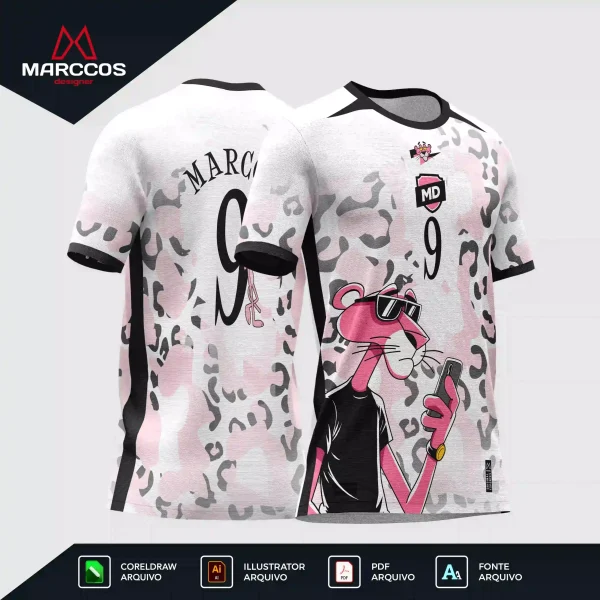 Arter Camisa Interclasse Pantera Cor de Rosa