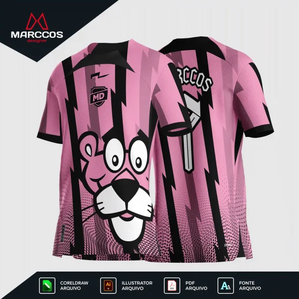 Arter Camisa Interclasse Pantera Cor de Rosa