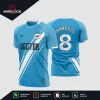 Arte Camisa Futebol Azul e Branco