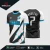 Arte Vetor Camisa Futebol Preta e Branca